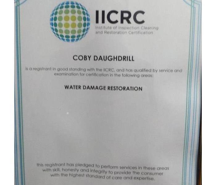 Employee IICRC Certification